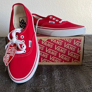 ⭐️NWT⭐️ Vans Authentic Style Red Sneakers